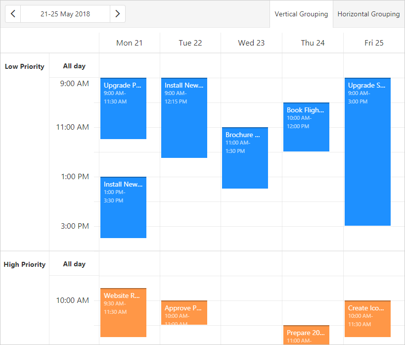 DevExtreme Scheduler - Appointment Grouping