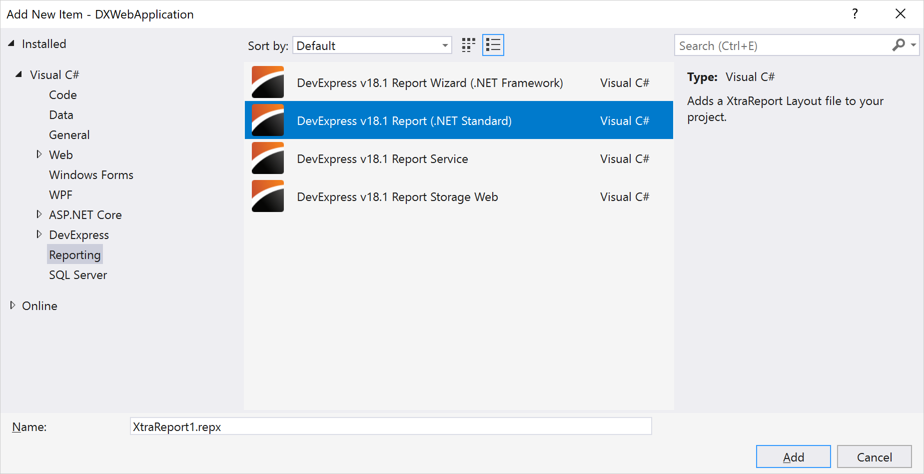 .NET Reporting - Project Template | DevExpress