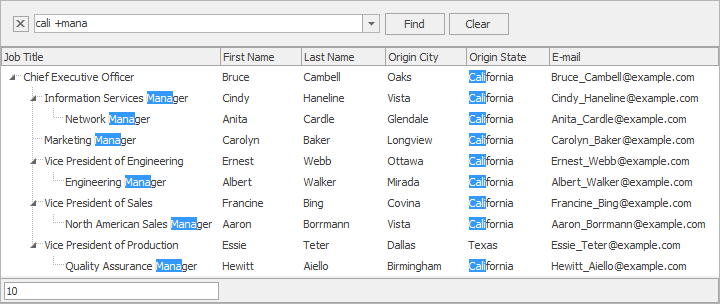 DevExpress VCL TreeList and Vertical Grid - Find Panel