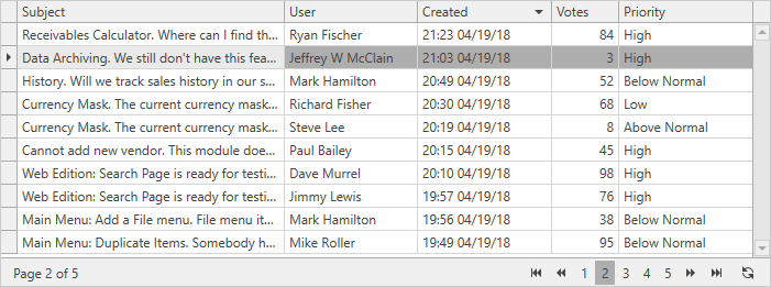 DevExpress WPF Grid - Data Paging