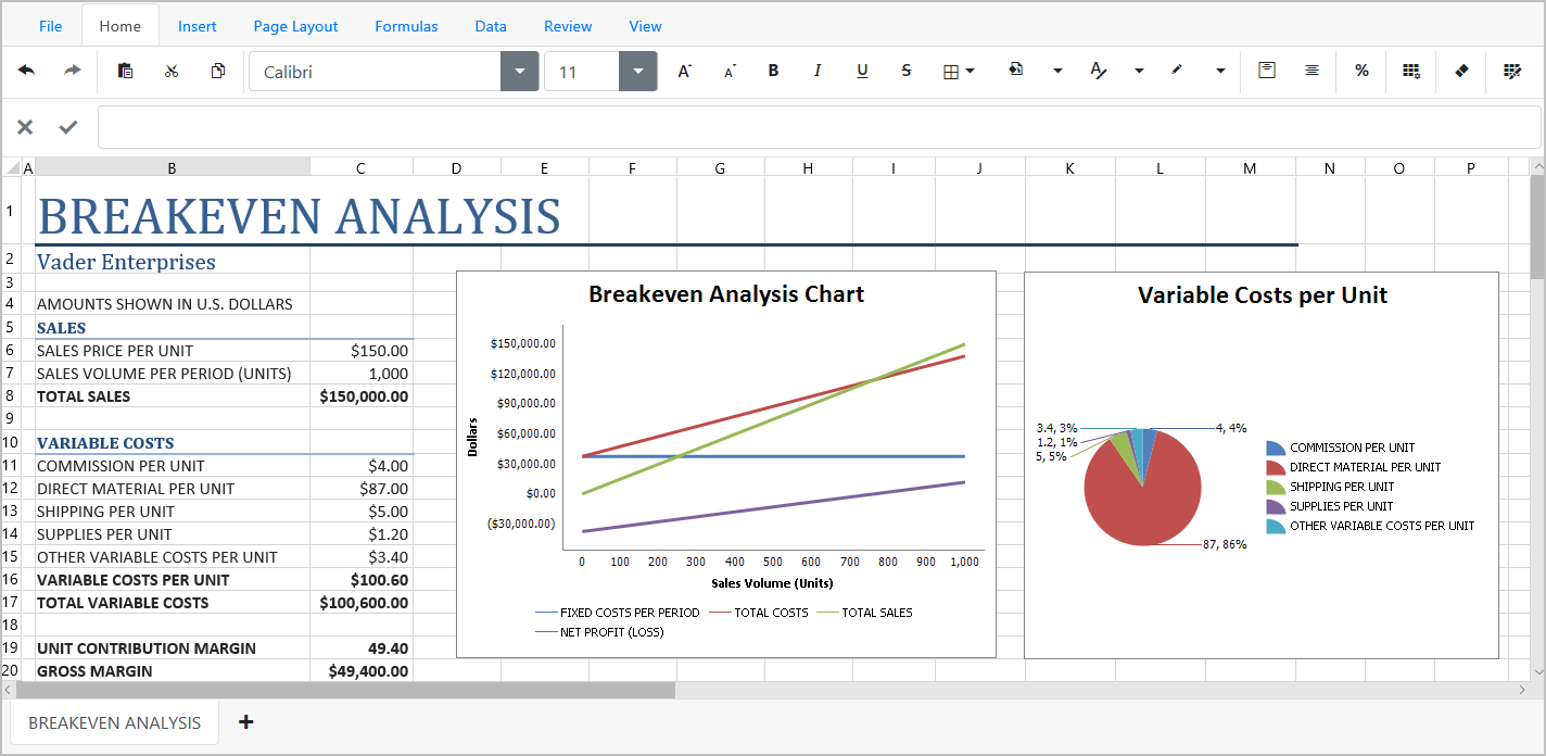 ASP.NET Bootstrap Spreadsheet, DevExpress