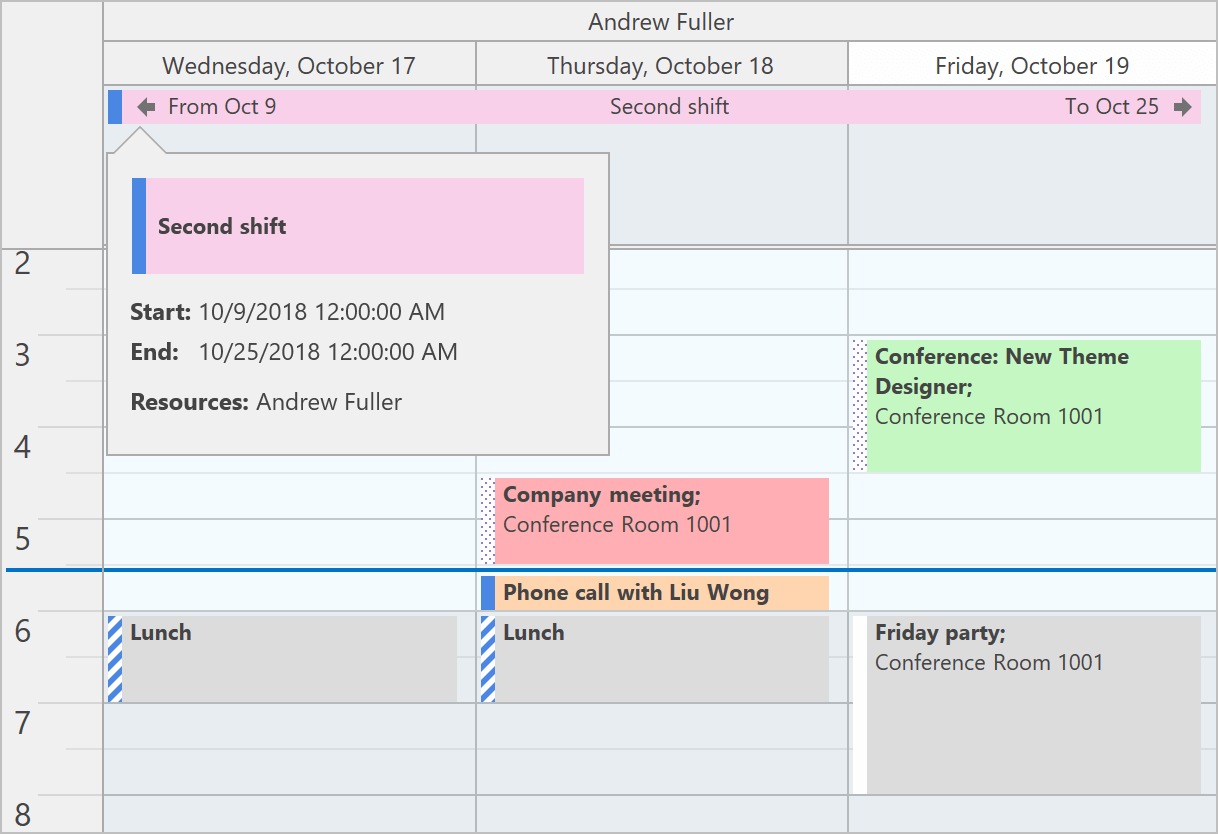 Appointment Arrows - WPF Scheduler | DevExpress