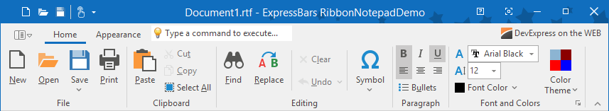 VCL Ribbon and Toolbars - Ribbon Office 2019 Style, DevExpress