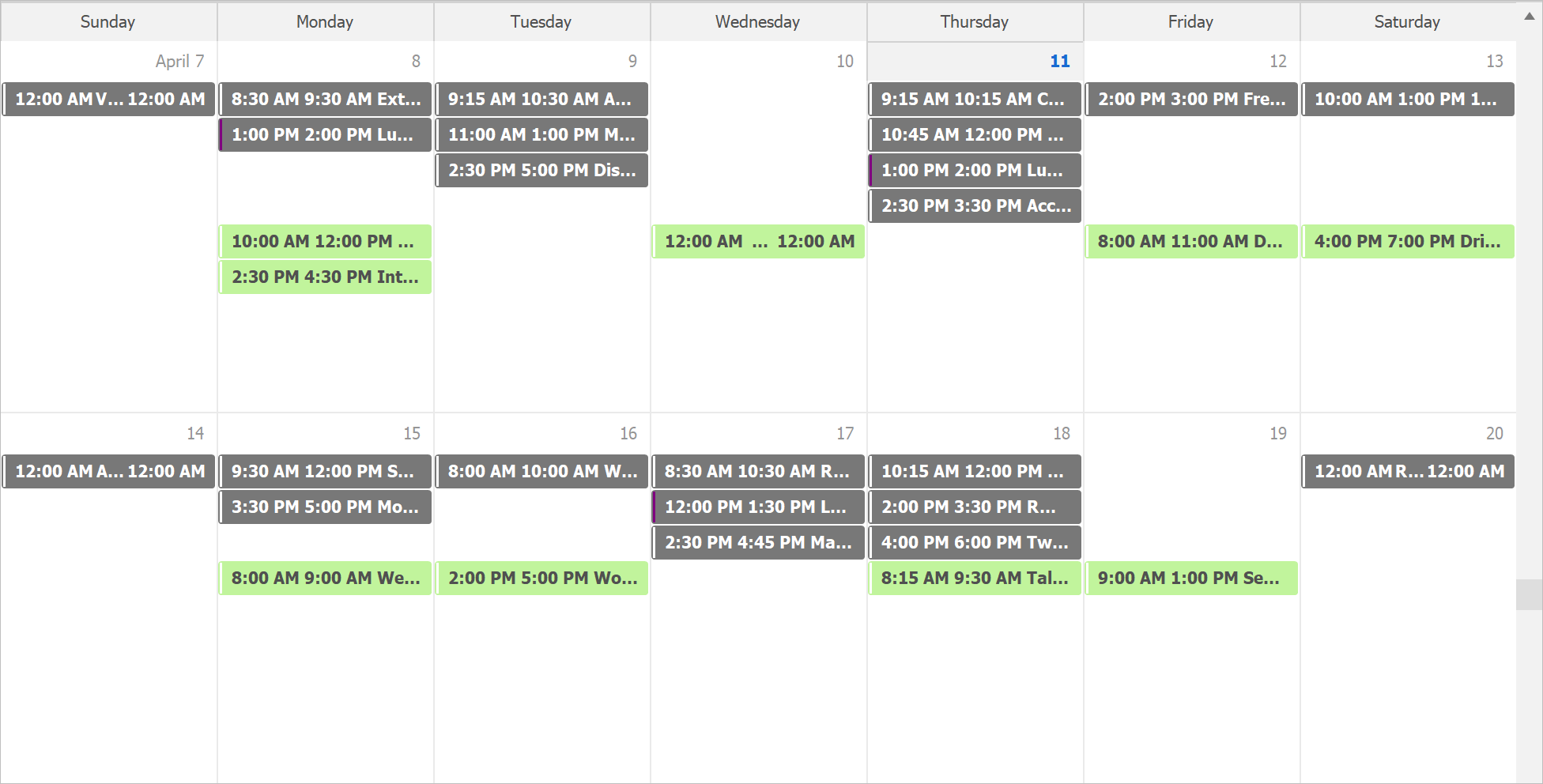 Sort and Group Appointments Using a Custom Algorithm