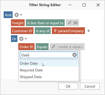 WPF Report Designer - Enhanced Filter Editor, DevExpress