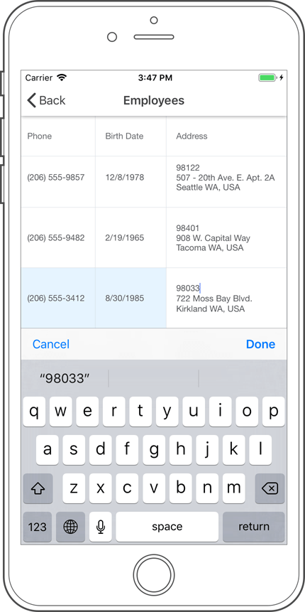 Multi-Line Edit Mode for Text Cells - Xamarin.Forms Data Grid, DevExpress