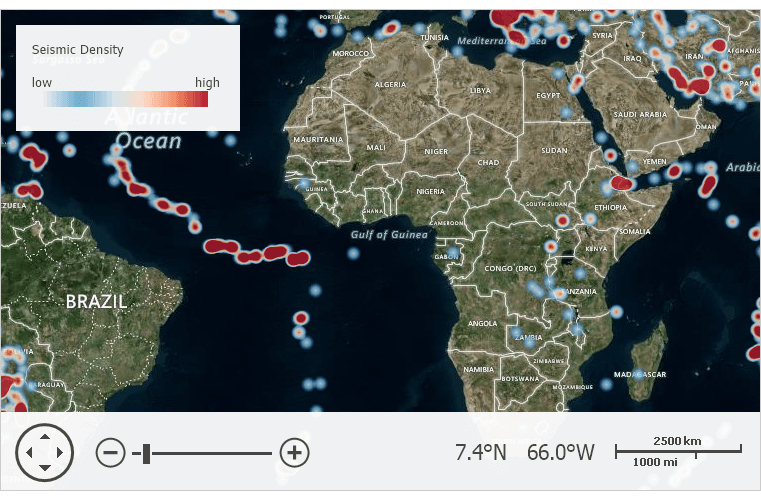 Color Scale Legend Gradient Fill - Winforms / WPF Map Control, DevExpress