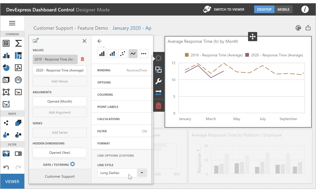 Custom Properties for Dashboard Items - DevExpress Dashboard