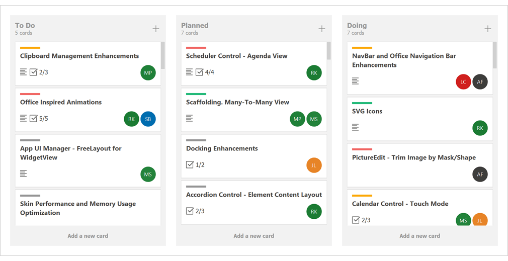 Kanban Board - WinForms Data Grid | DevExpress