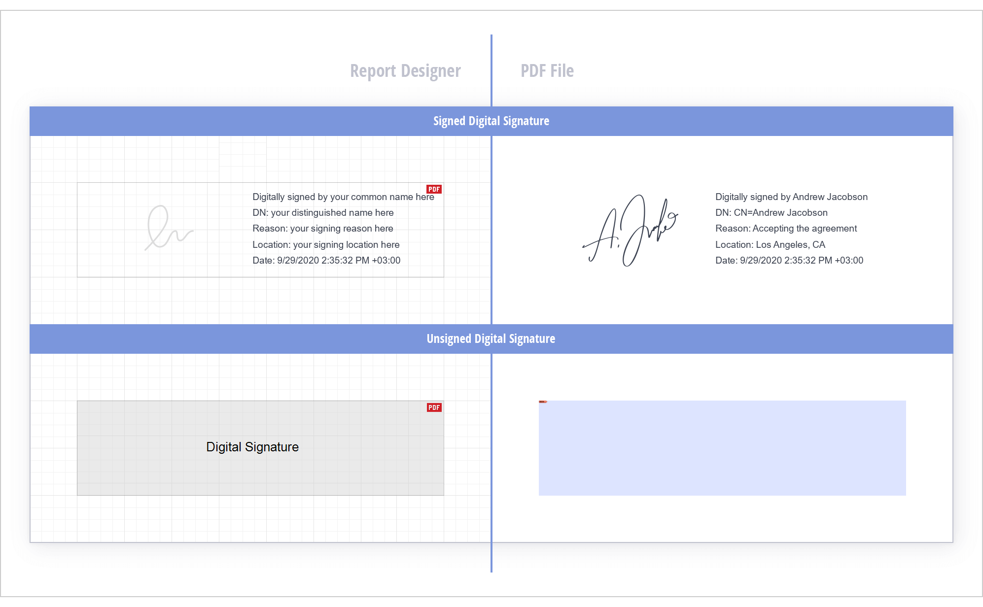 Report Designer - Visual Signatures | DevExpress