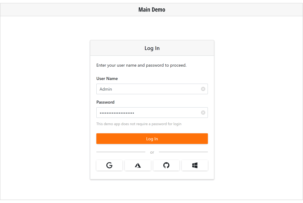 XAF Login Form for Blazor UI | DevExpress