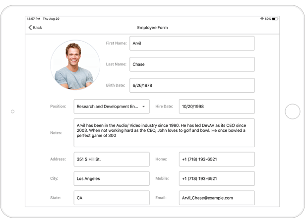 Data Form - Xamarin.Forms UI Controls | DevExpress