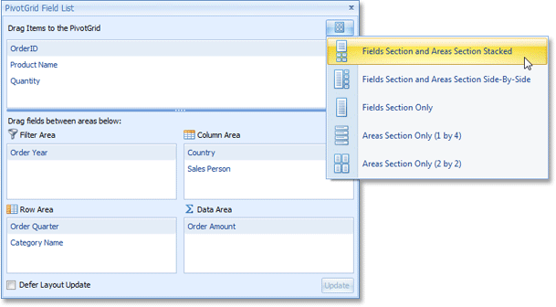 WinForms Pivot Grid - Excel 2007 Style Customization