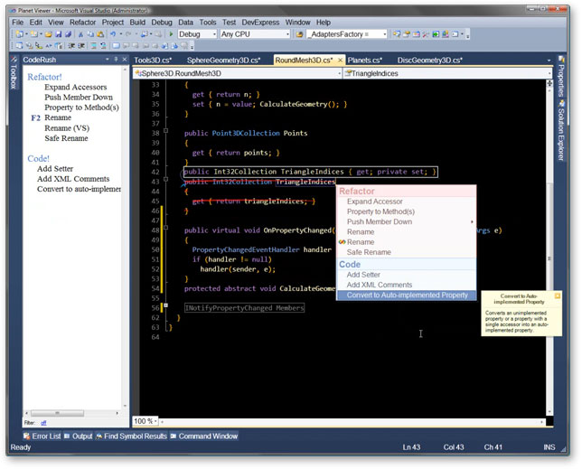 CodeRush integration into Visual Studio 2010