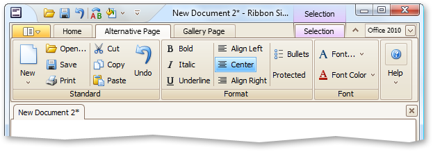 Office 2010 Ribbon with a Custom Skins - DevExpress XtraBars