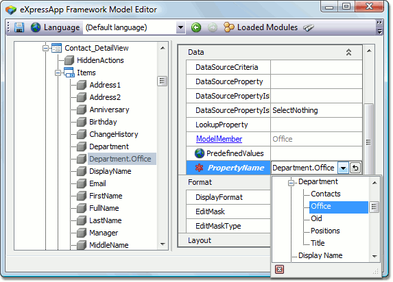 Model Editor - DevExpress .NET Application Framework