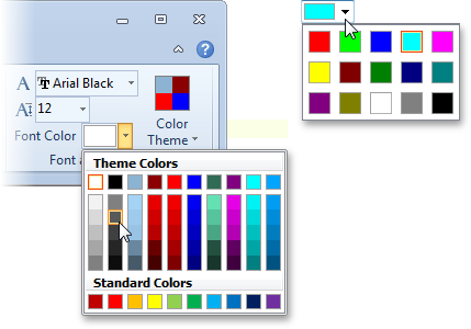 Office-like Color Editors