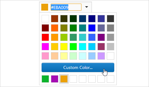 ASP.NET ColorEdit - Custom Color Picker