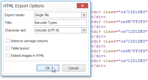 .NET Reporting and Printing - HTML Export Mode