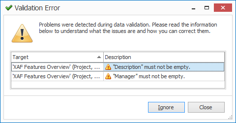 XAF - Soft Validation Rules