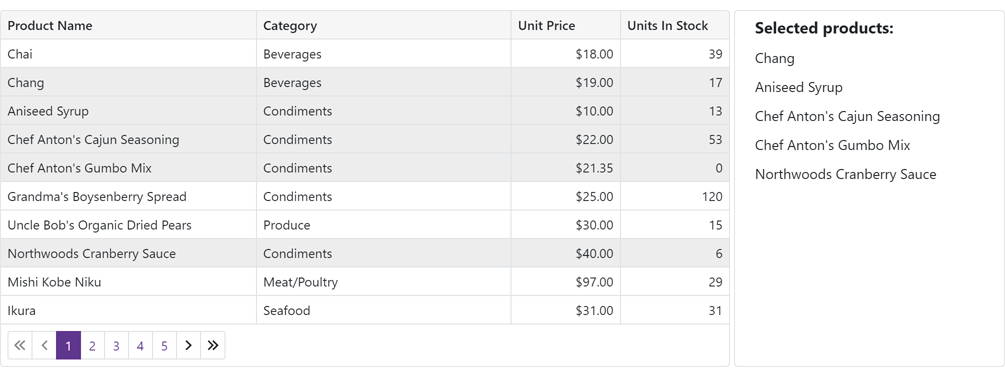 Row Selection - Blazor Grid | DevExpress