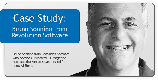 Case Study: Bruno Sonnino from Revolution Software who develops utilities for PC Magazine has used the ExpressQuantumGrid for many of them