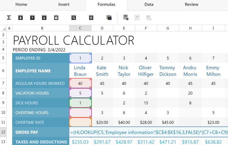 Excel Functions - ASP.NET Core Spreadsheet | DevExpress