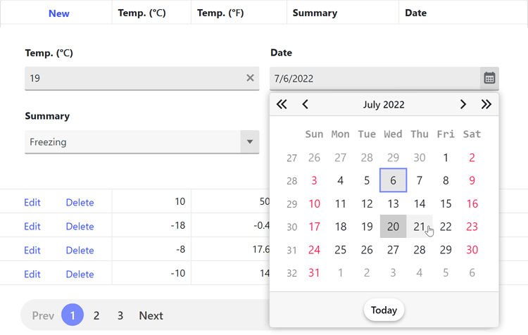 Blazor Date Editor and Calendar - Blazor Data Editors | DevExpress