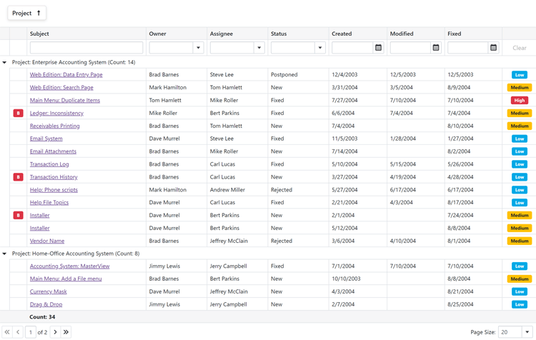 DevExpress Data Grid UI Component for Blazor