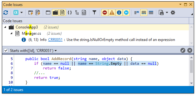 String.IsNullOrEmpty - CodeRush, DevExpress