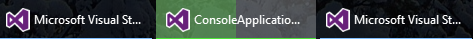 Visual Studio icon on the Windows taskbar