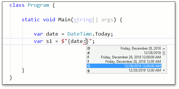 String.Format Intellisense