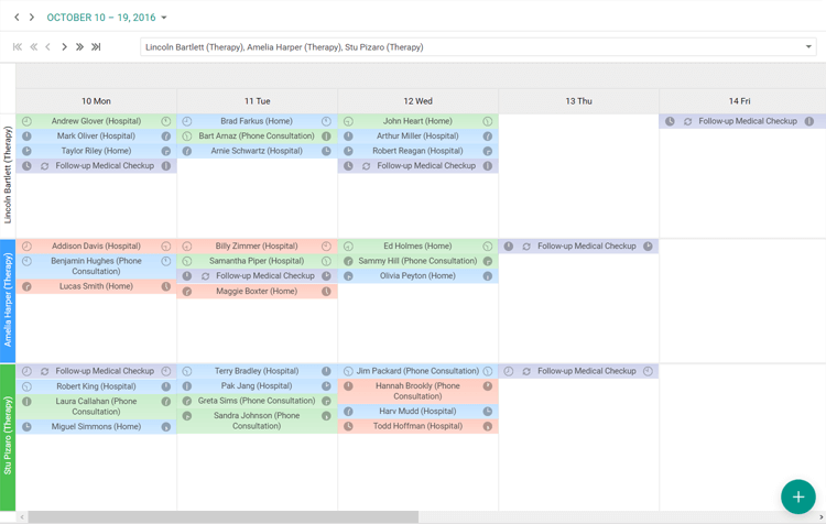 Timeline View - ASP.NET Scheduler Control | DevExpress