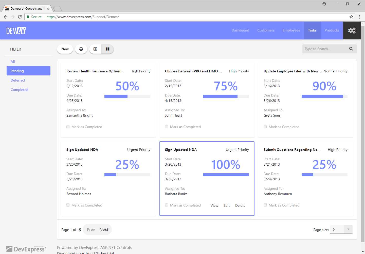 ASP.NET Bootstrap Web Forms App - CardView Control