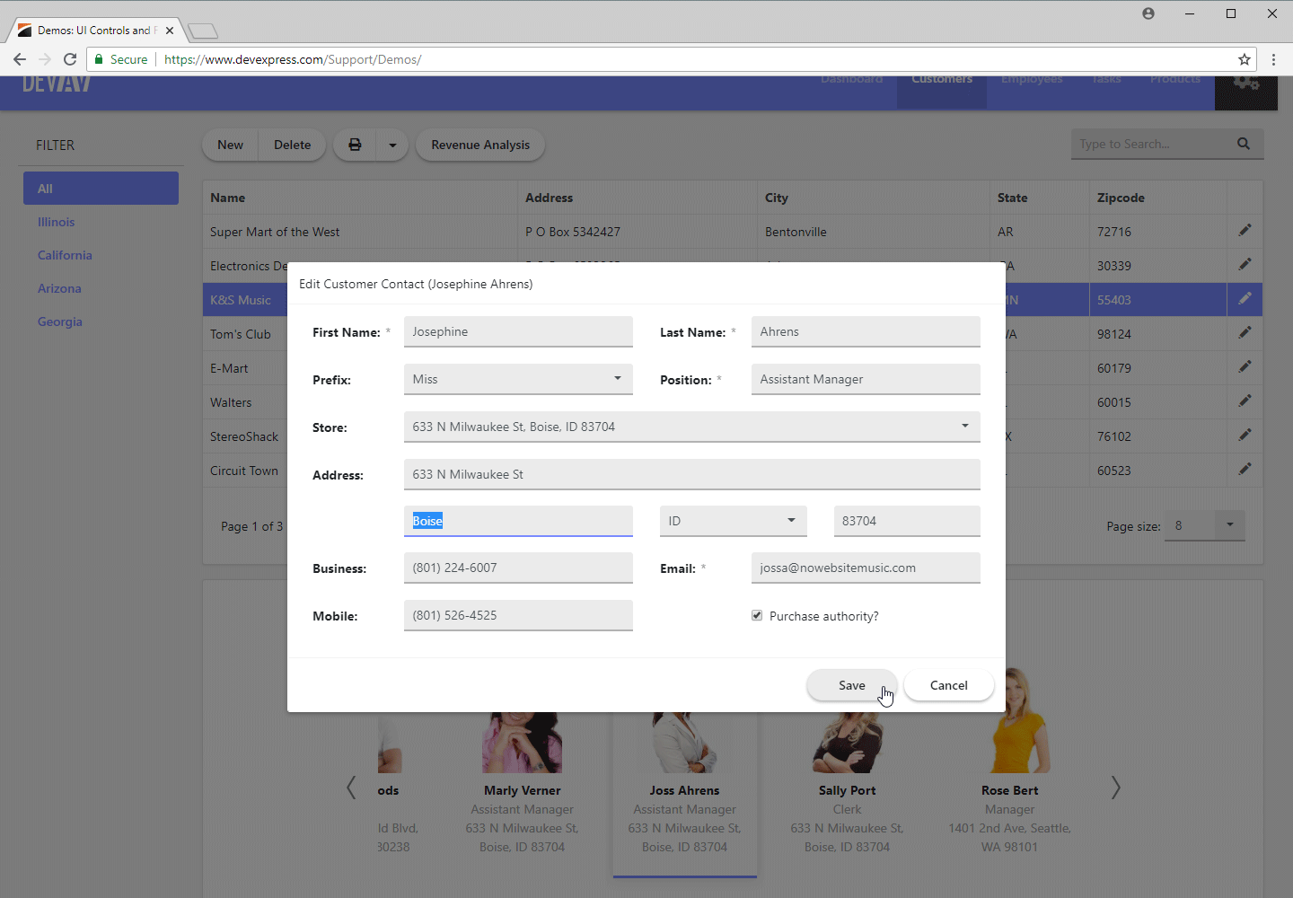 Devexpress Bootstrap Chart