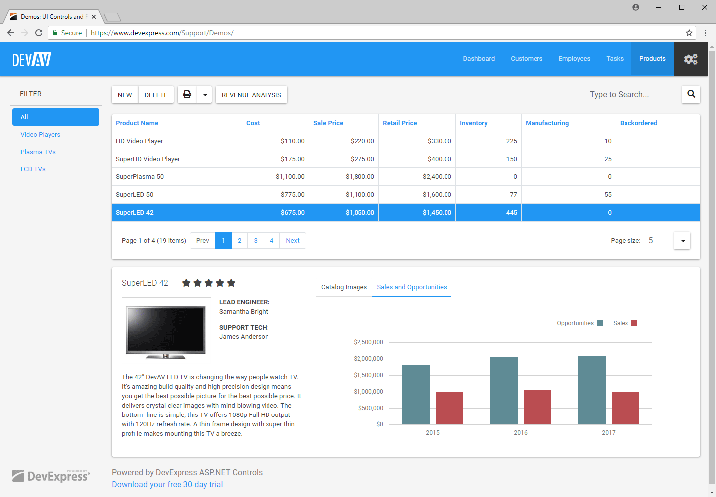 ASP.NET Bootstrap Web Forms App - Product Detail View
