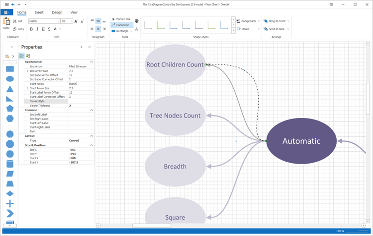 Shape Connectors - WinForms Diagram Control | DevExpress