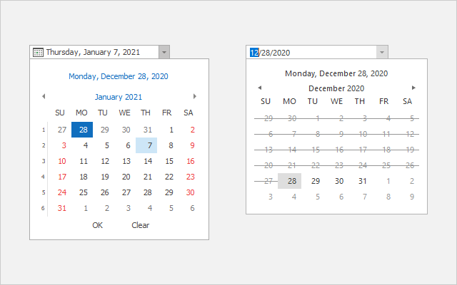 Calendar UI Customization