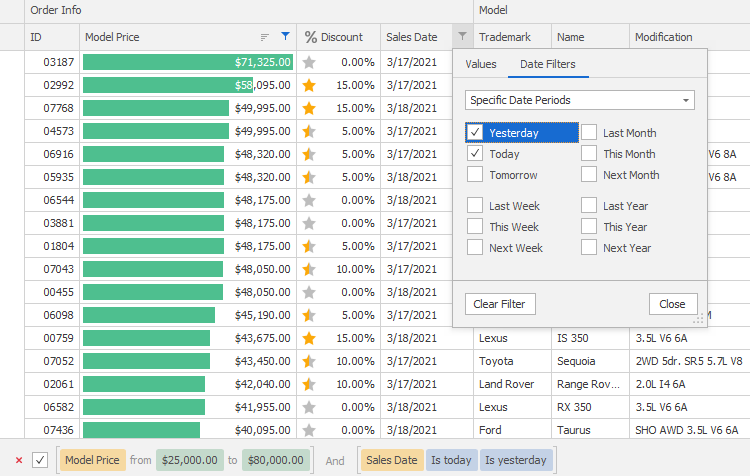 Data Filtering - WinForms Data Grid | DevExpress