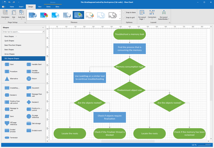 Visio-Inspired Diagram Control