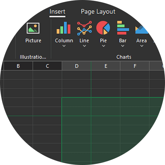 Office 2019 Black Skin - Forest Palette | DevExpress