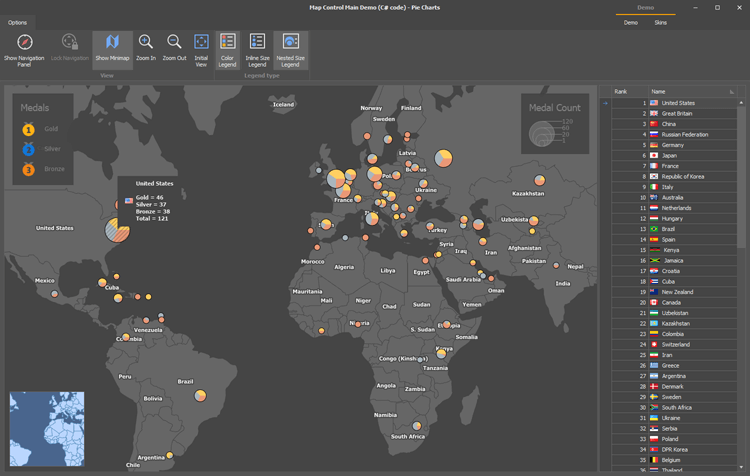 WinForms Map and Grid Controls