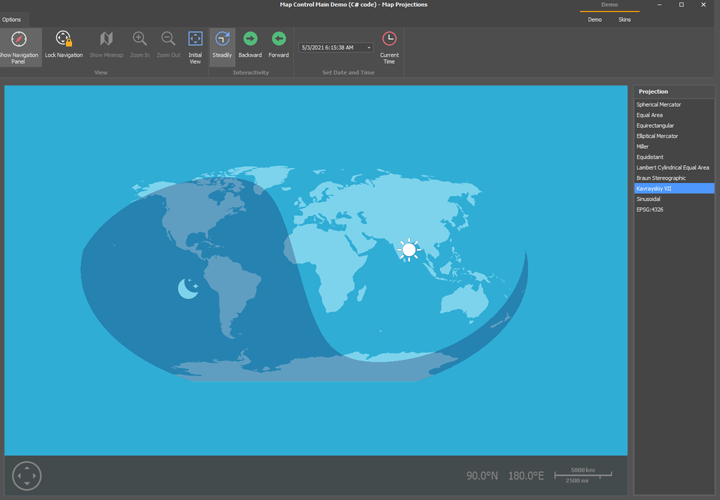 Map Projections - WinForms Map Control | DevExpress