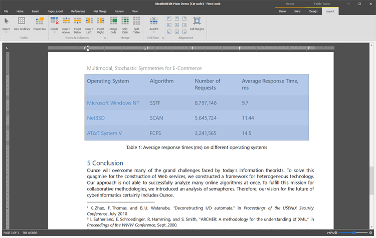 Tables - WinForms Rich Text Editor | DevExpress