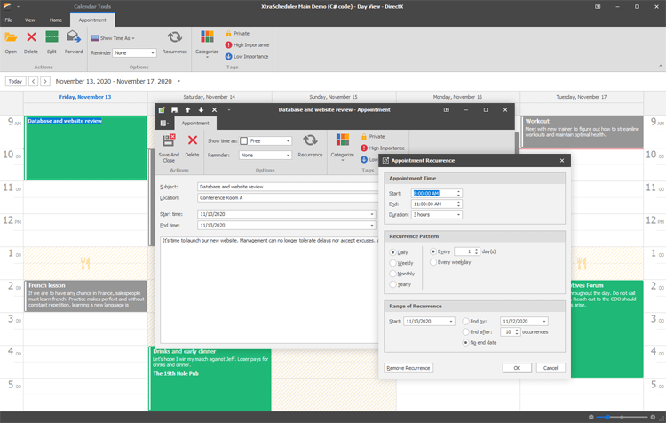 Appointment and Event Management - WinForms Scheduler Control | DevExpress