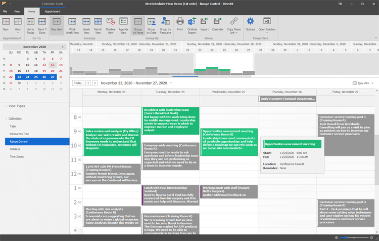 UI Customization - WinForms Scheduler Control | DevExpress