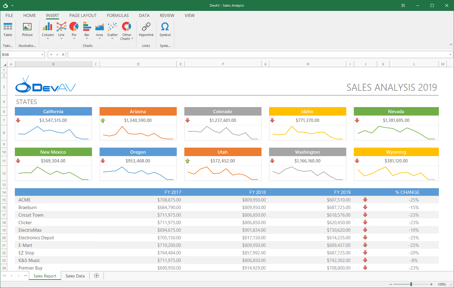 WinForms Spreadsheet Control