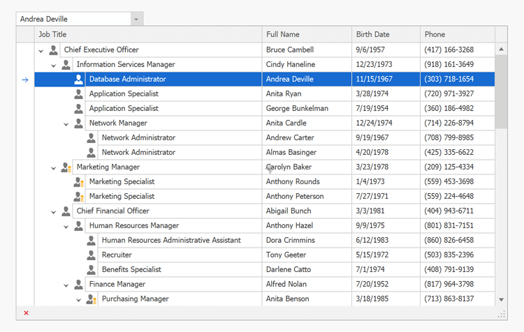 WinForms TreeList Lookup | DevExpress