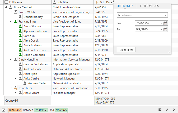 WPF TreeList Control | DevExpress