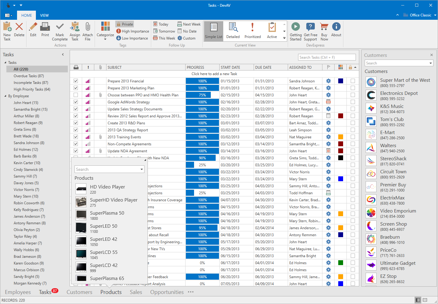 Office Inspired Navigation Bar